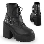 Assault-101 Black Vegan Leather Demonia Colombia - Image 2