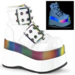 Bear-104 White Patent-Rainbow Reflective Demonia Colombia - Image 6