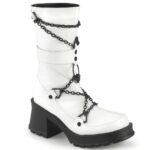 Bratty-120 Demonia Colombia White Vegan Leather - Image 2