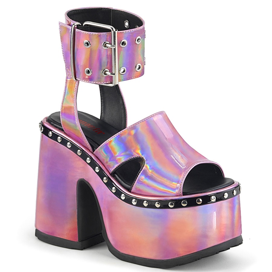 camel_102_zapatos_demonia_pink_hologram.jpg Camel-102 Zapatos Demonia Pink Hologram - Image 1