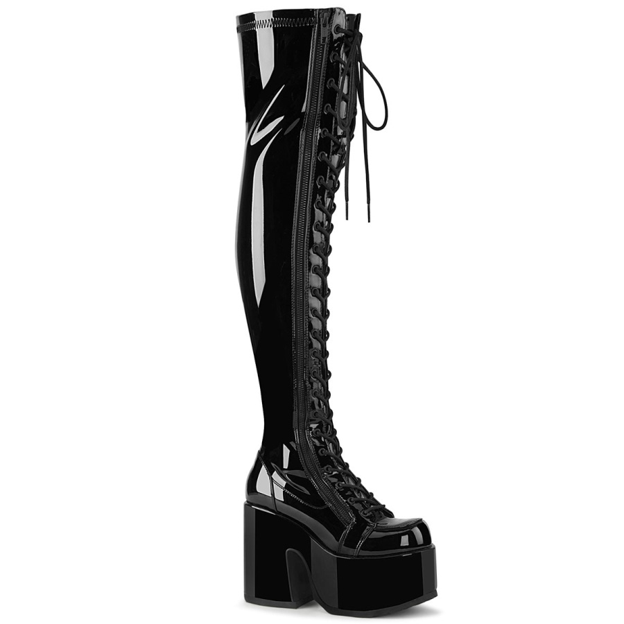 camel_300_black_str_patent_zapatos_demonia.jpg Camel-300 Black Str Patent Zapatos Demonia - Image 1