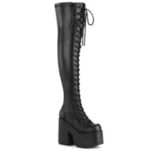 Camel-300 Zapatos Demonia Black Str Vegan Leather - Image 6