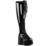 Camel-300Wc Zapatos Demonia Black Stretch Patent
