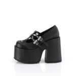 Camel-55 Black Vegan Leather Zapatos Demonia - Image 4