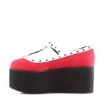 Click-07 Zapatos Demonia Red Canvas-Black - Image 4