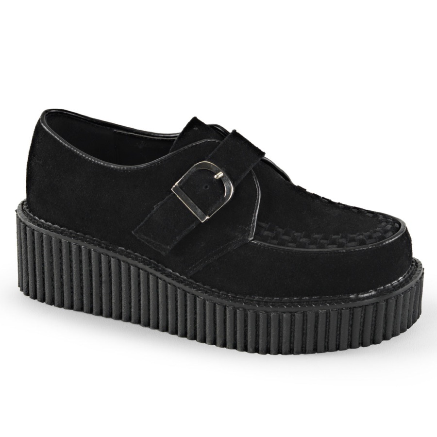 creeper_118_black_vegan_suede_zapatos_demonia.jpg Creeper-118 Black Vegan Suede Zapatos Demonia - Image 1