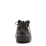 Creeper-212 Zapatos Demonia Black Vegan Leather-Lace - Image 3