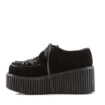 Creeper-216 Zapatos Demonia Black Vegan Suede - Image 4