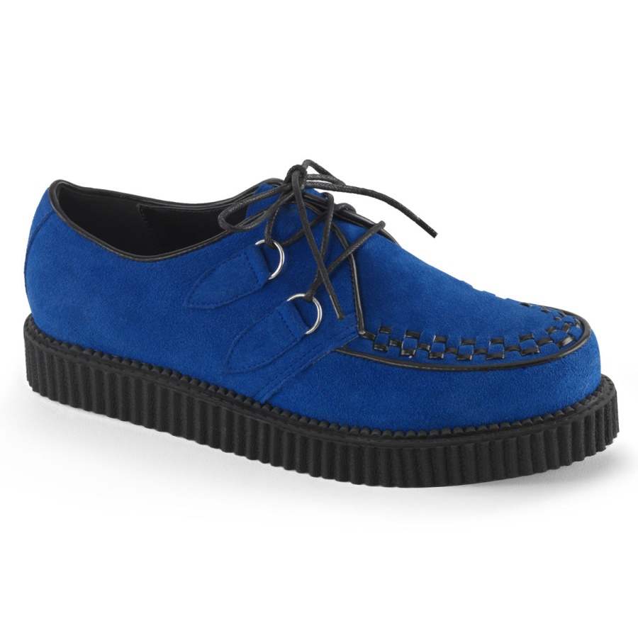 creeper_602s_royal_blue_suede_zapatos_demonia.jpg Creeper-602S Royal Blue Suede Zapatos Demonia - Image 1