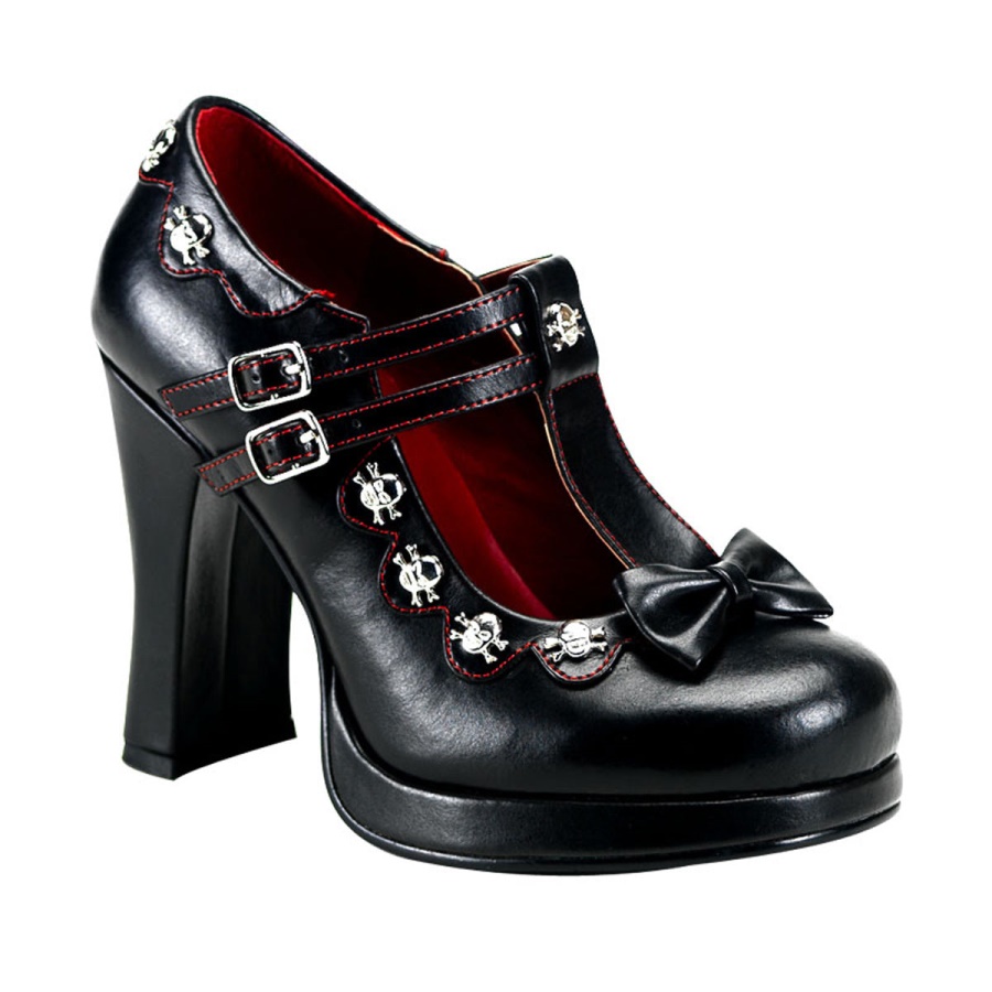 crypto_06_black_vegan_leather_zapatos_demonia.jpg Crypto-06 Black Vegan Leather Zapatos Demonia - Image 1