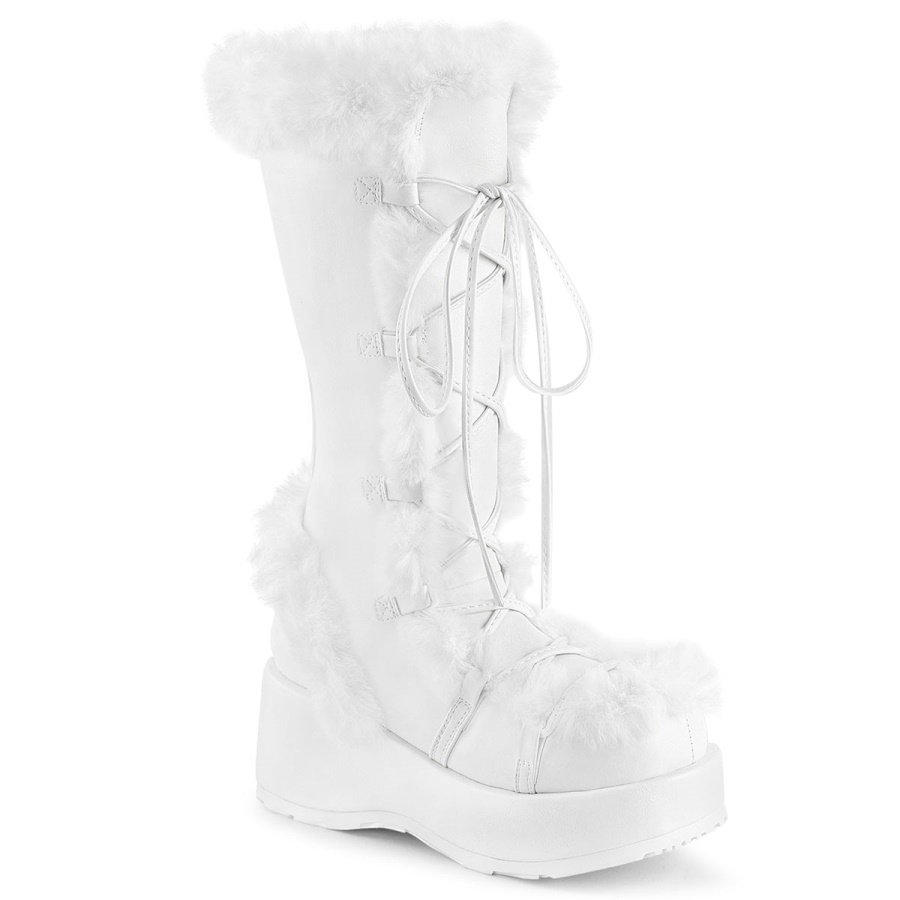 cubby_311_demonia_colombia_white_vegan_leather.jpg Cubby-311 Demonia Colombia White Vegan Leather - Image 1