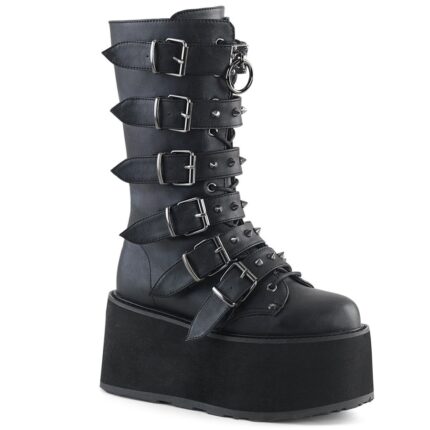 Damned-225 Black Vegan Leather Demonia Colombia