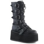 Damned-225 Black Vegan Leather Demonia Colombia - Image 6