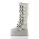 Damned-318 Demonia Colombia White Vegan Leather - Image 4