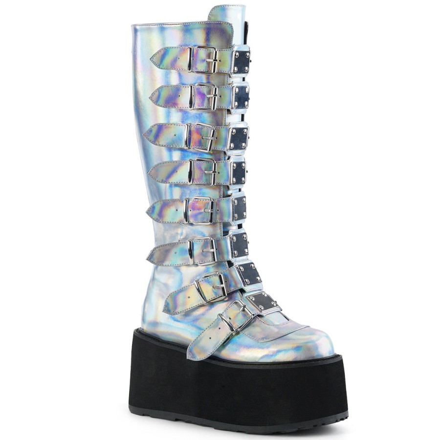 damned_318_silver_hologram_vegan_leather_demonia_colombia.jpg Damned-318 Silver Hologram Vegan Leather Demonia Colombia - Image 1