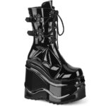 Demonia Colombia Black Patent Wave-150 - Image 2