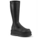 Demonia Colombia Black Stretch Vegan Leather Slacker-200 - Image 6