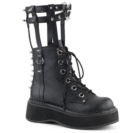 Demonia Colombia Black Vegan Leather Emily-357