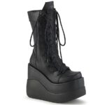 Demonia Colombia Black Vegan Leather-Patent Void-118