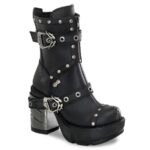 Demonia Colombia Black Vegan Leather Sinister-201 - Image 2