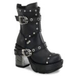 Demonia Colombia Black Vegan Leather Sinister-201 - Image 6