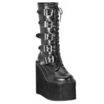 Demonia Colombia Black Vegan Leather Swing-220 - Image 2