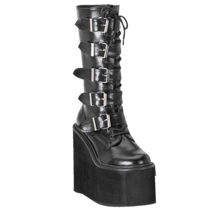 Demonia Colombia Black Vegan Leather Swing-220