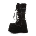 Demonia Colombia Black Vegan Suede Bear-202 - Image 4