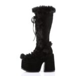 Demonia Colombia Black Vegan Suede Camel-311 - Image 4