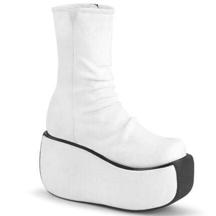 Demonia Colombia White Faux Suede Violet-100