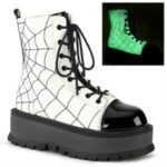 Demonia Colombia White Glow Vegan Leather Slacker-88 - Image 6