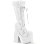 Demonia Colombia White Vegan Leather Camel-311 - Image 2