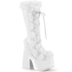 Demonia Colombia White Vegan Leather Camel-311 - Image 6