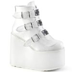 Demonia Colombia White Vegan Leather Swing-105