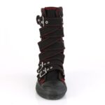 Deviant-207 Zapatos Demonia Black Canvas-Red - Image 3
