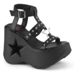 Dynamite-12 Zapatos Demonia Black Vegan Leather - Image 2