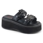 Emily-100 Zapatos Demonia Black Vegan Leather