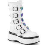 Emily-330 White Vegan Leather Demonia Colombia