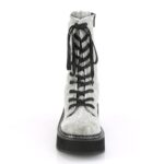 Emily-362 Silver Vegan Leather-Rhinstone Zapatos Demonia - Image 3