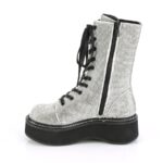 Emily-362 Silver Vegan Leather-Rhinstone Zapatos Demonia - Image 4