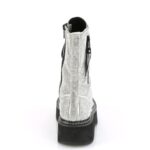 Emily-362 Silver Vegan Leather-Rhinstone Zapatos Demonia - Image 5