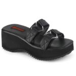 Flip-12 Black Vegan Leather Zapatos Demonia - Image 2