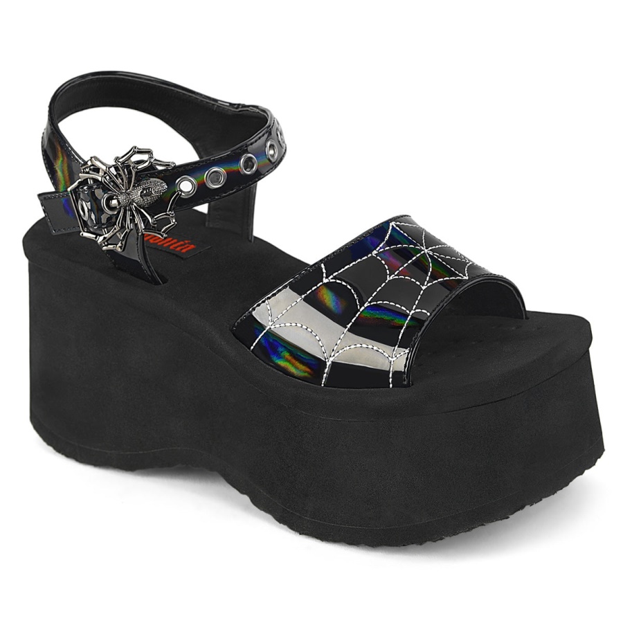 funn_10_black_holo_patent_zapatos_demonia.jpg Funn-10 Black Holo Patent Zapatos Demonia - Image 1