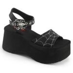 Funn-10 Black Vegan Leather Zapatos Demonia - Image 2