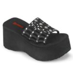 Funn-13 Black Vegan Leather Zapatos Demonia - Image 3