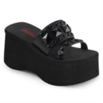Funn-18 Zapatos Demonia Black Vegan Leather - Image 6