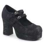 Gothika-09 Black Satin-Lace Zapatos Demonia - Image 6