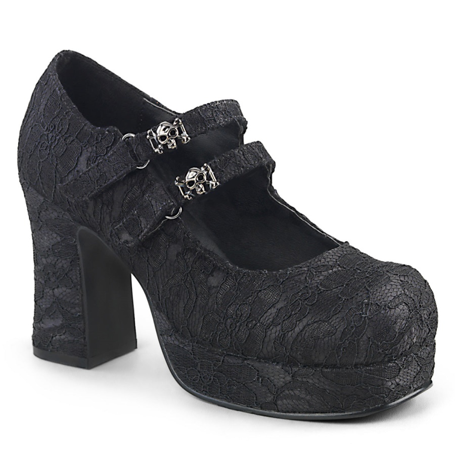 gothika_09_black_satin_lace_zapatos_demonia.jpg Gothika-09 Black Satin-Lace Zapatos Demonia - Image 1