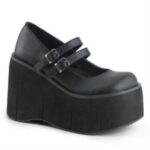 Kera-08 Black Vegan Leather Zapatos Demonia - Image 6