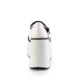 Kera-08 White Vegan Leather Zapatos Demonia - Image 5